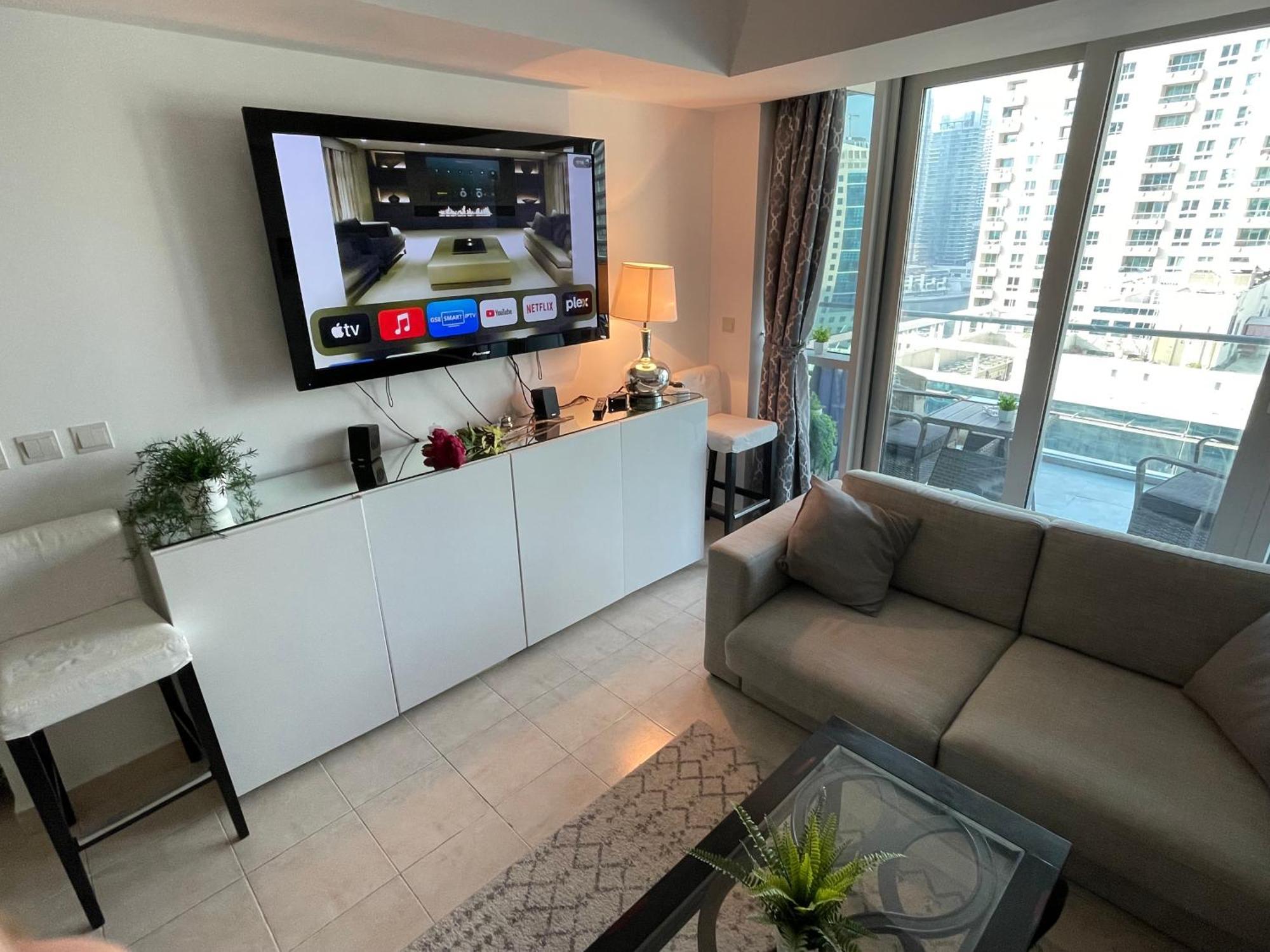 Marina View With Pool, Gym, Tennis Court, 5 Mins To Beach Dubai Exterior foto